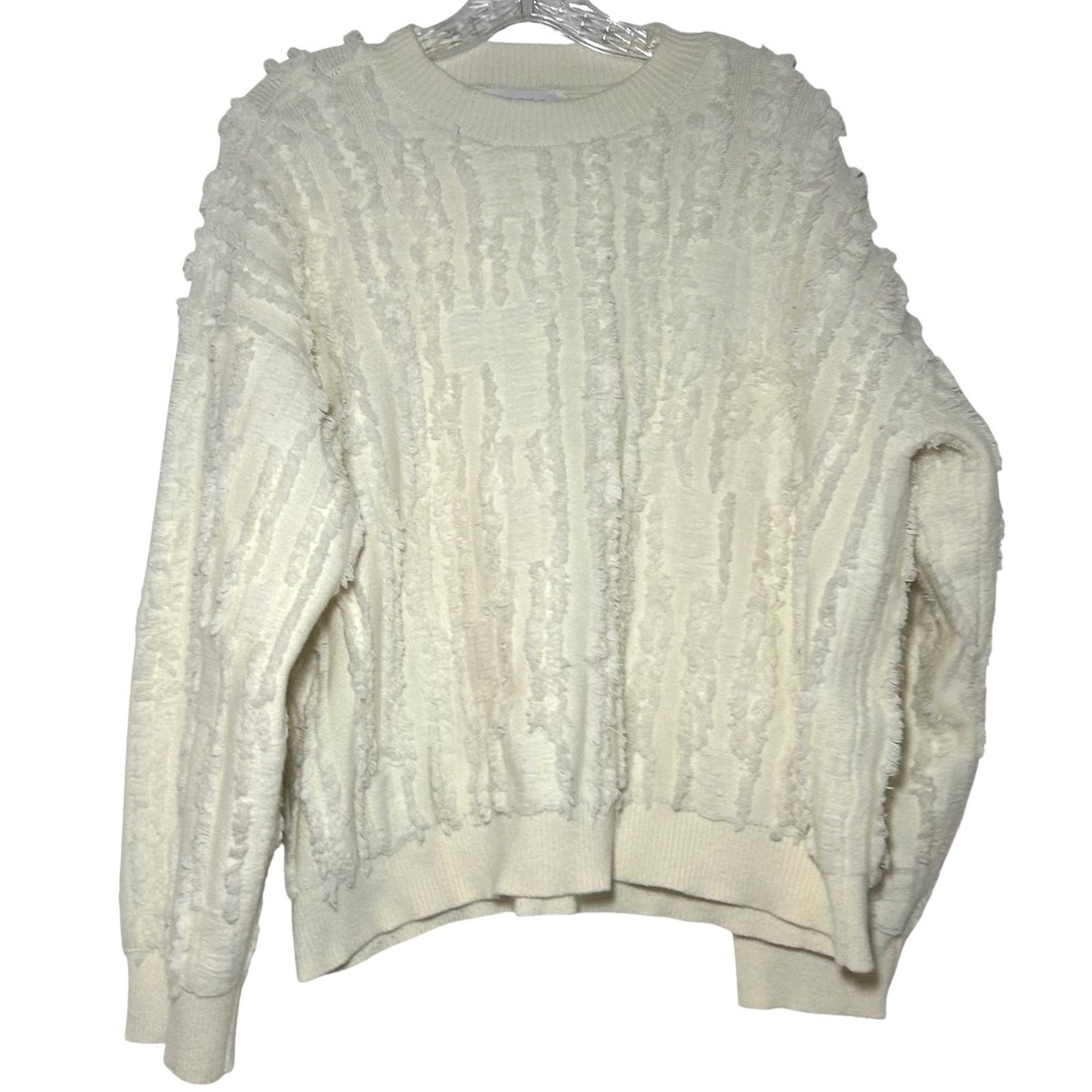 Mare Mare x Anthropologie Cream Textured Eyelash Knit Pullover Sweater Medium